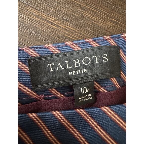 TALBOTS Satin Skirt Pleated Equestrian Status Print - Picture 3 of 7